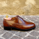 Handmade Chestnut Full Brogue Oxfords