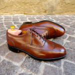 Handmade Chestnut Full-Brogue Oxfords