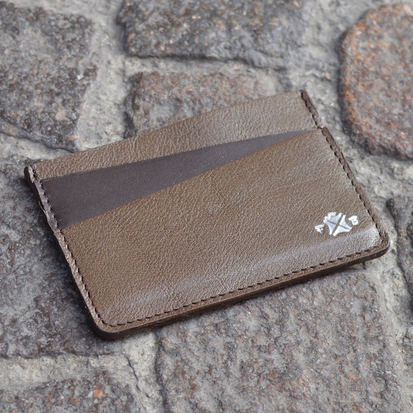 TRIESTE CARD CASE - Gray & Brown
