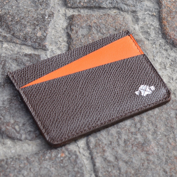 TRIESTE CARD CASE - Brown & Orange