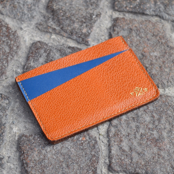TRIESTE CARD CASE - Rust & Cobalt