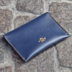 Blue & Tan Umbria Card Case, Back