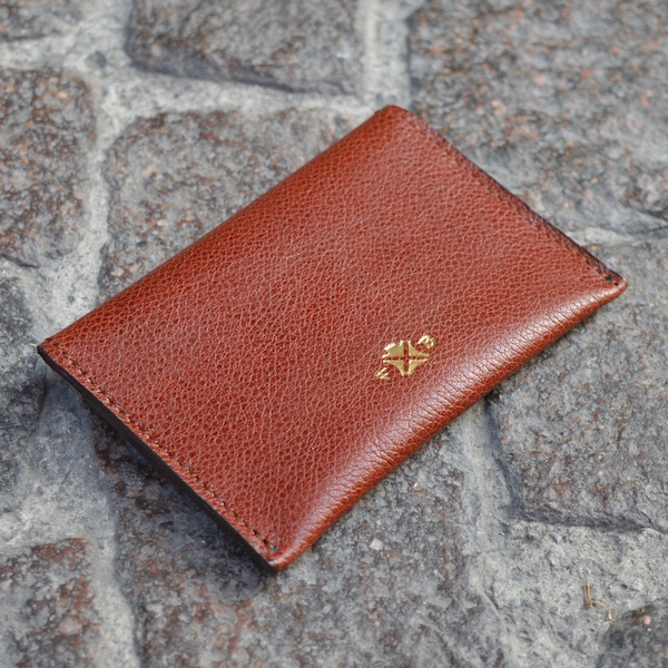 Rust & Beige Umbria Card Case, Back