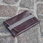 Wine & Gray Umbria Card Case, Front