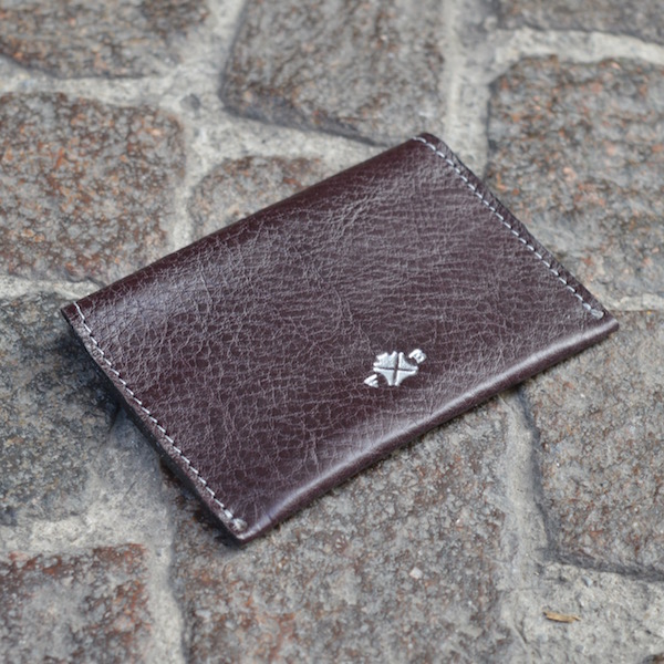Wine & Gray Umbria Card Case, Back