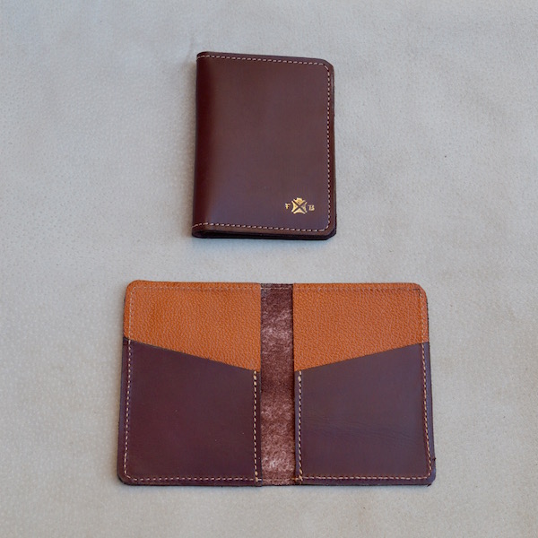 SLIM TRIESTE WALLETS - Oxblood & Ochre