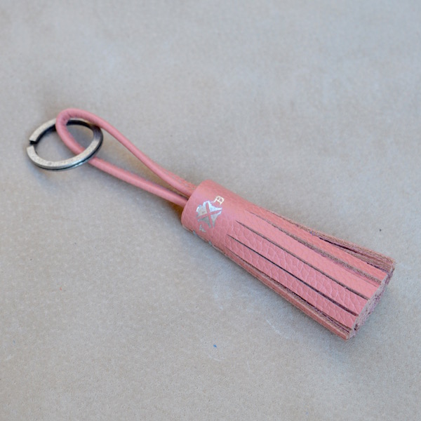 TASSEL KEY RING - Blush
