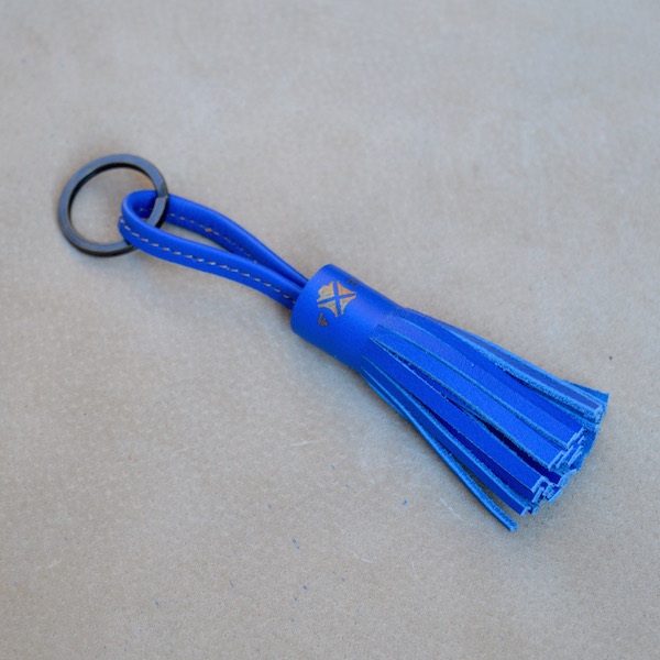 TASSEL KEY RING - Cobalt