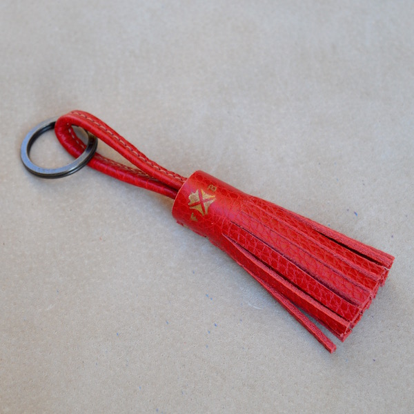 TASSEL KEY RING - Red