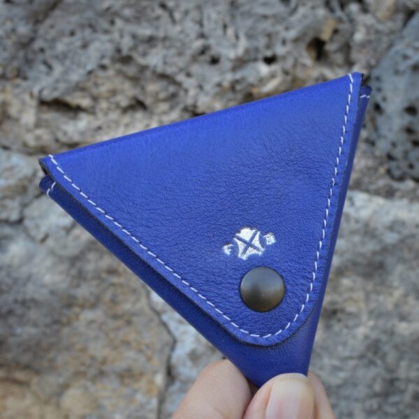 TRIANGLE COIN POUCH - Cobalt