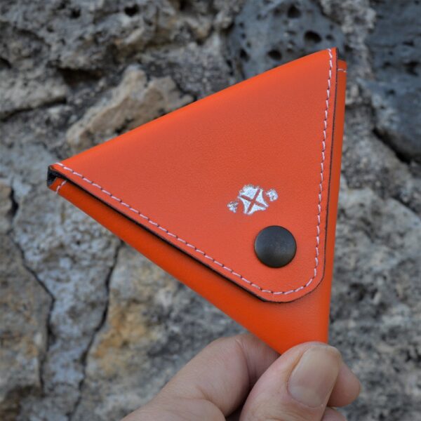 TRIANGLE COIN POUCH - Orange