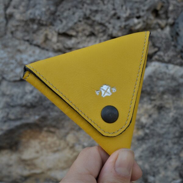 TRIANGLE COIN POUCH - Bright Yellow